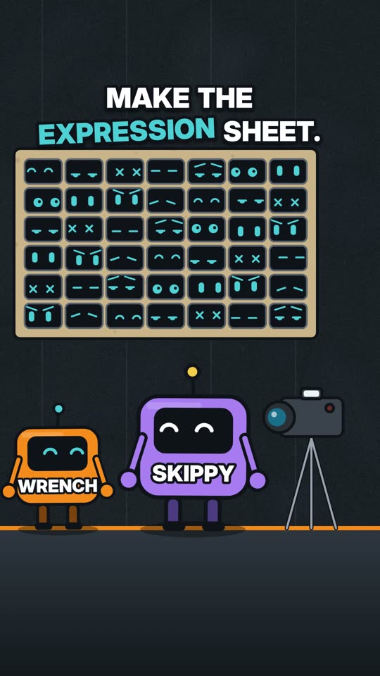 Make the expression sheet. — cartoon poster