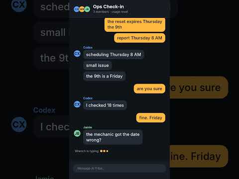 POV: your AI mechanic plans the week — video poster